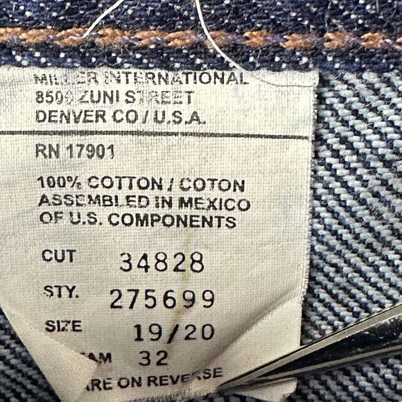 VTG Rockies Rocky Mountain Bareback Jeans 19/20 Dark Western Cowboy Rodeo Ranch* - Picture 14 of 15